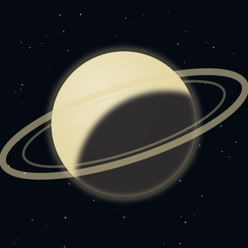 A ringed gas giant, rendered in-game